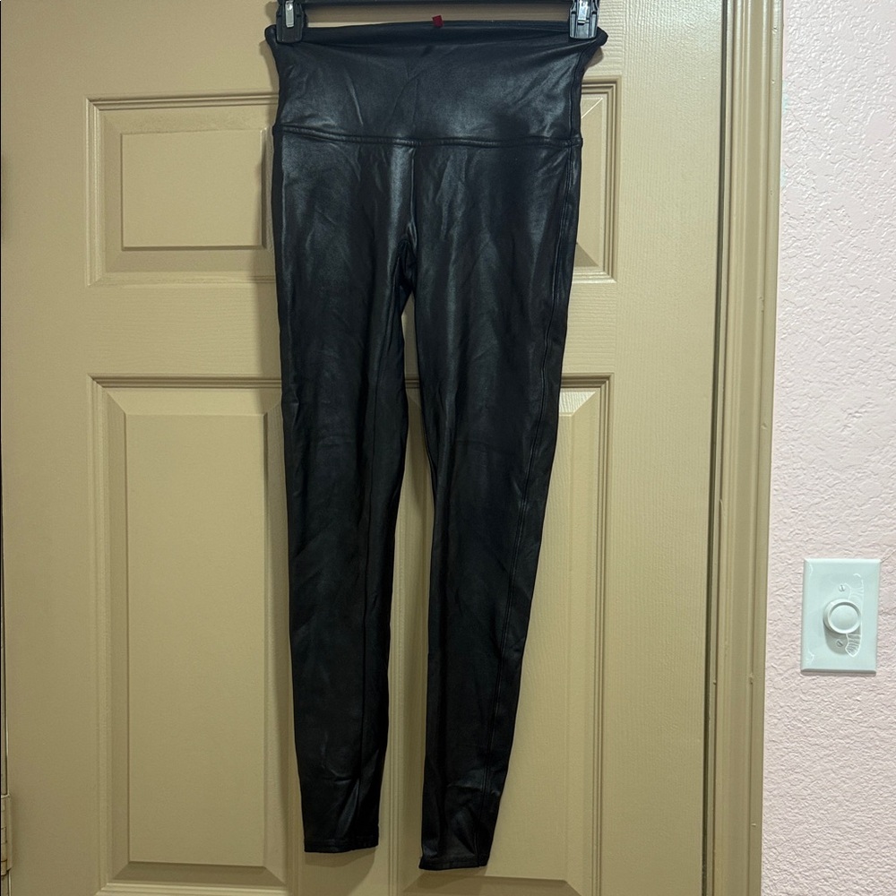 SPANX Shiny Black Leggings